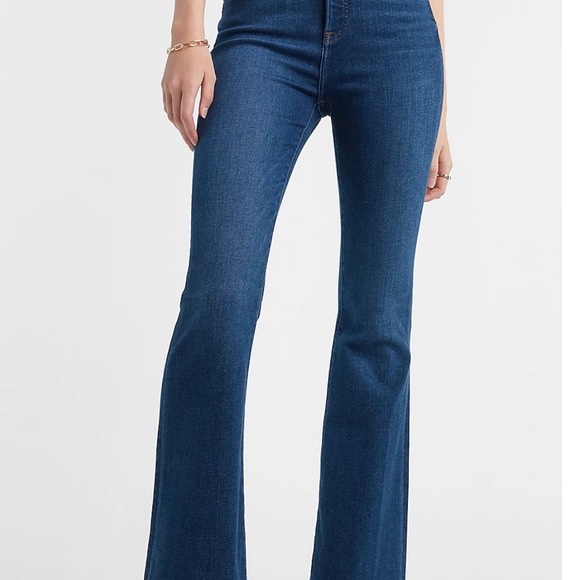 NEW Express Size 10 High Rise Flare jeans - Picture 1 of 7